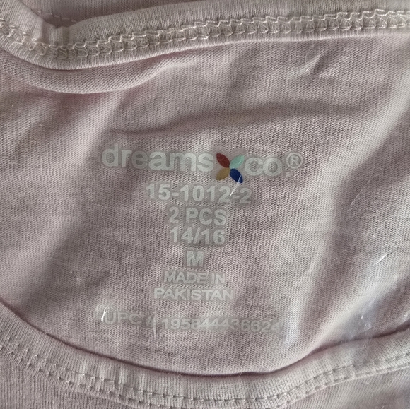 Dreamers Pink Pajama Set with Fun Patterns - Picture 3 of 4